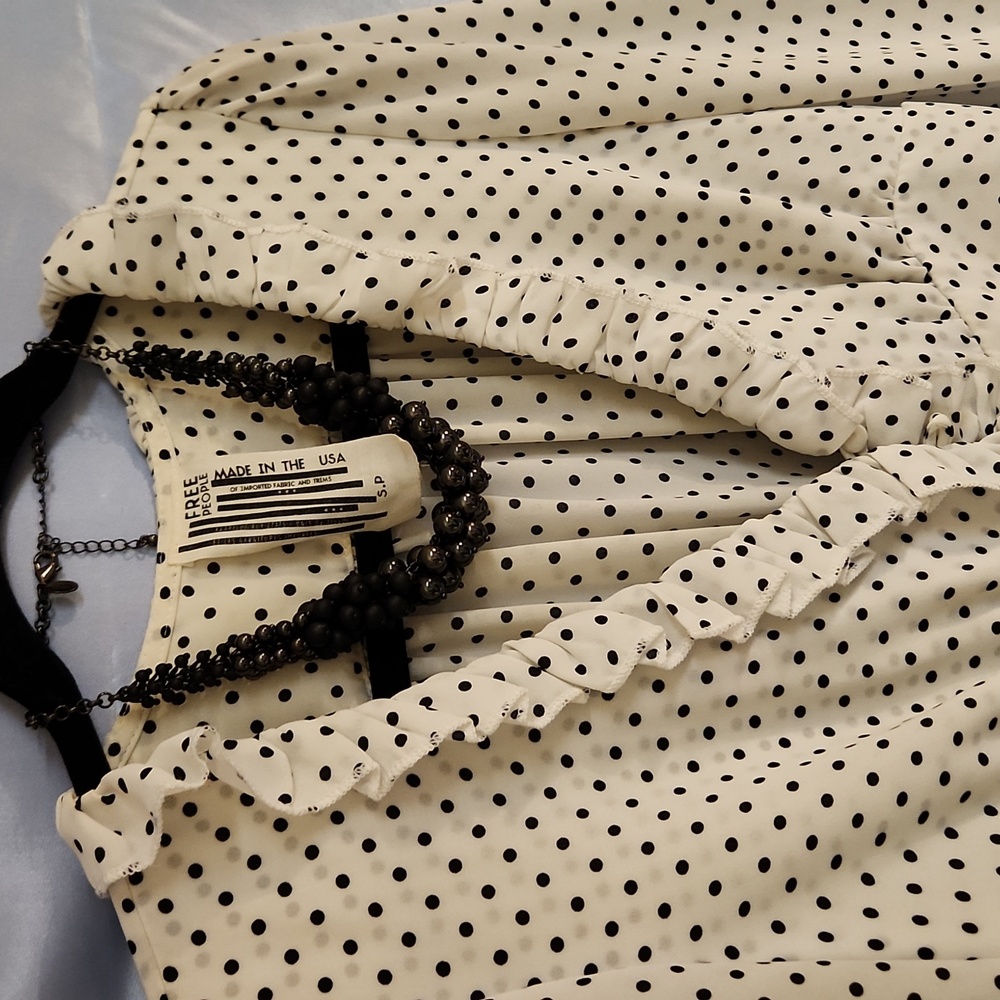 Free People Women's Polka Dot Blouse - Picture 12 of 14